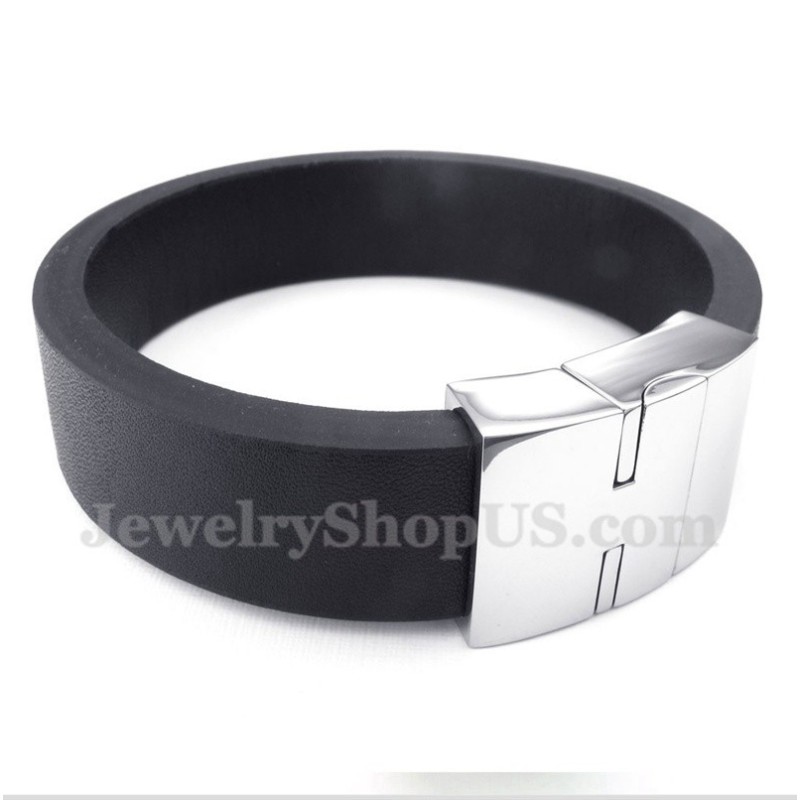 Pulseira Magnética De Couro Masculina Pulseira Magnética De Couro Masculina