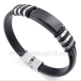 Pulseira De Borracha De Titânio Masculina