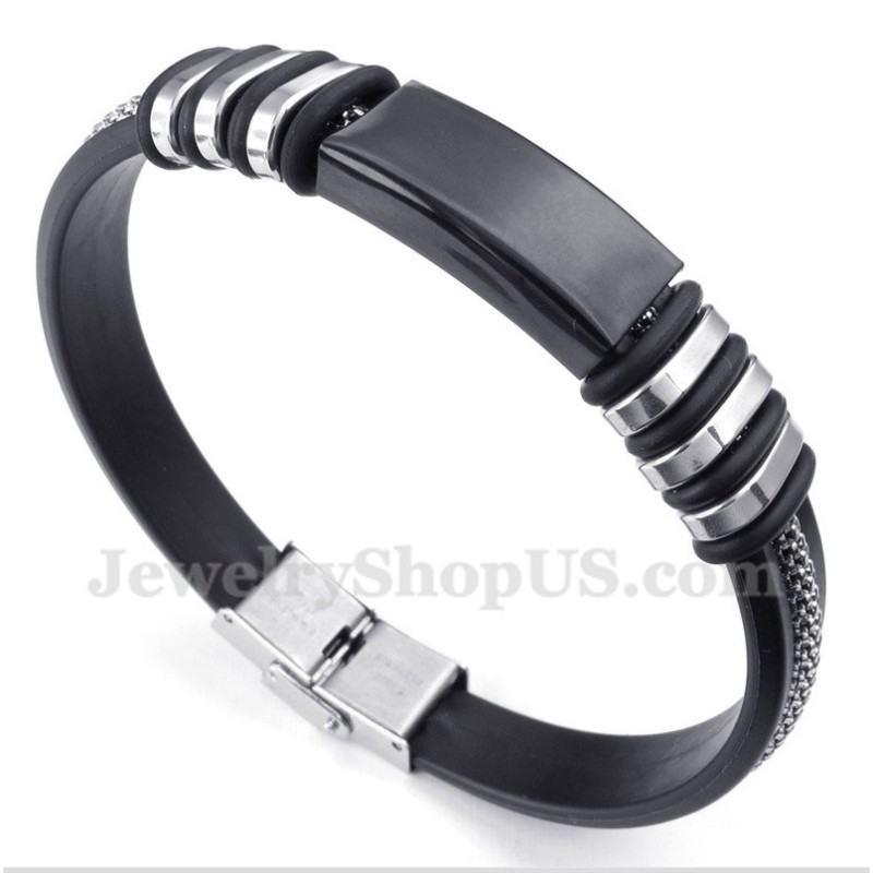 Pulseira De Borracha De Titânio Masculina Pulseira De Borracha De Titânio Masculina