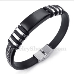 Pulseira De Borracha De Titânio Masculina