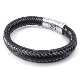 Pulseira Masculina De Titânio Fundido Com Cruz