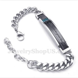 Pulseira De Casal Masculina De Titânio E Diamante Para Ele