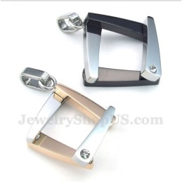 Pingente De Casal De Diamantes De Titânio Com Corrente Grátis (Um Par)