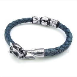 Pulseira Masculina De Couro De Titânio