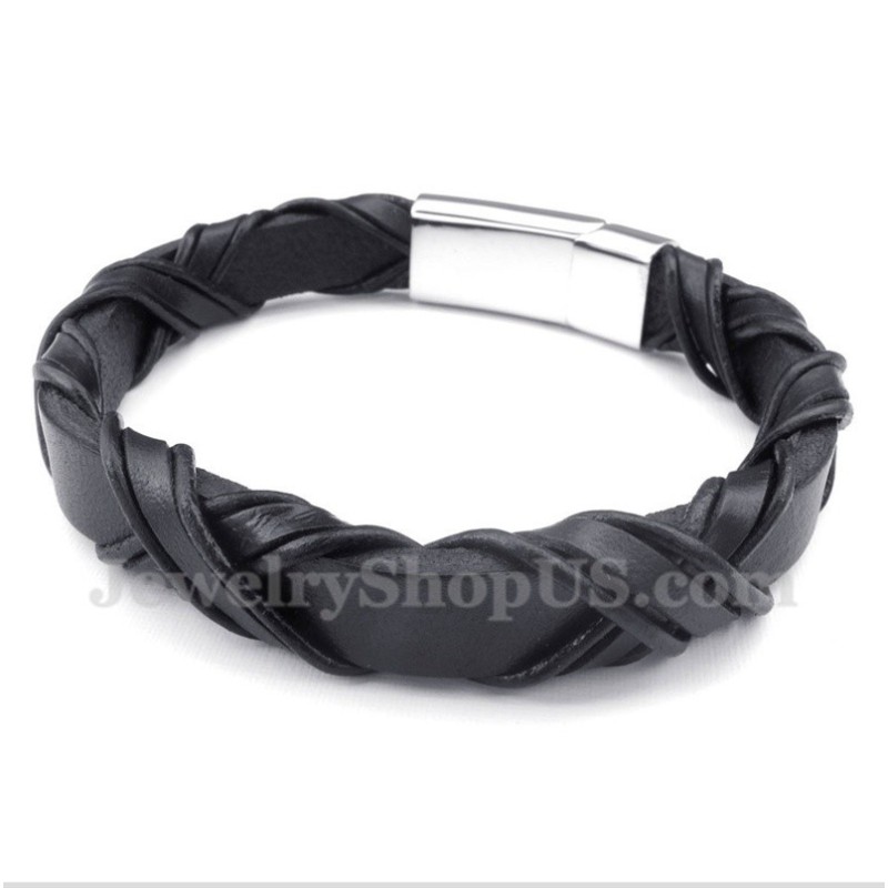 Pulseira Masculina De Couro De Titânio Pulseira Masculina De Couro De Titânio