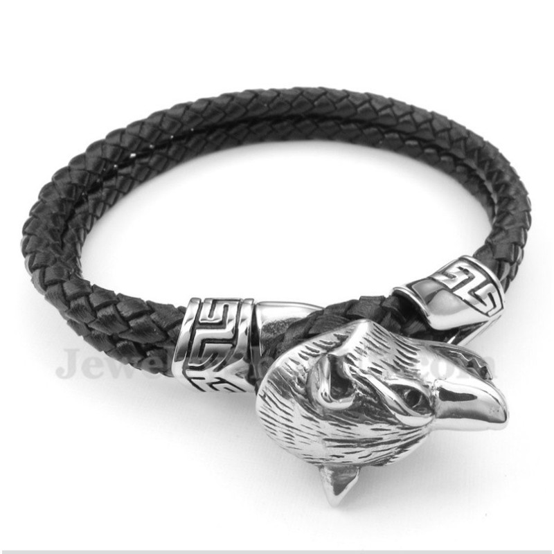 Pulseira Masculina De Couro De Titânio Pulseira Masculina De Couro De Titânio