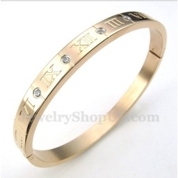 Pulseira Masculina De Titânio Com Diamantes E Ouro Rosa E Algarismos Romanos