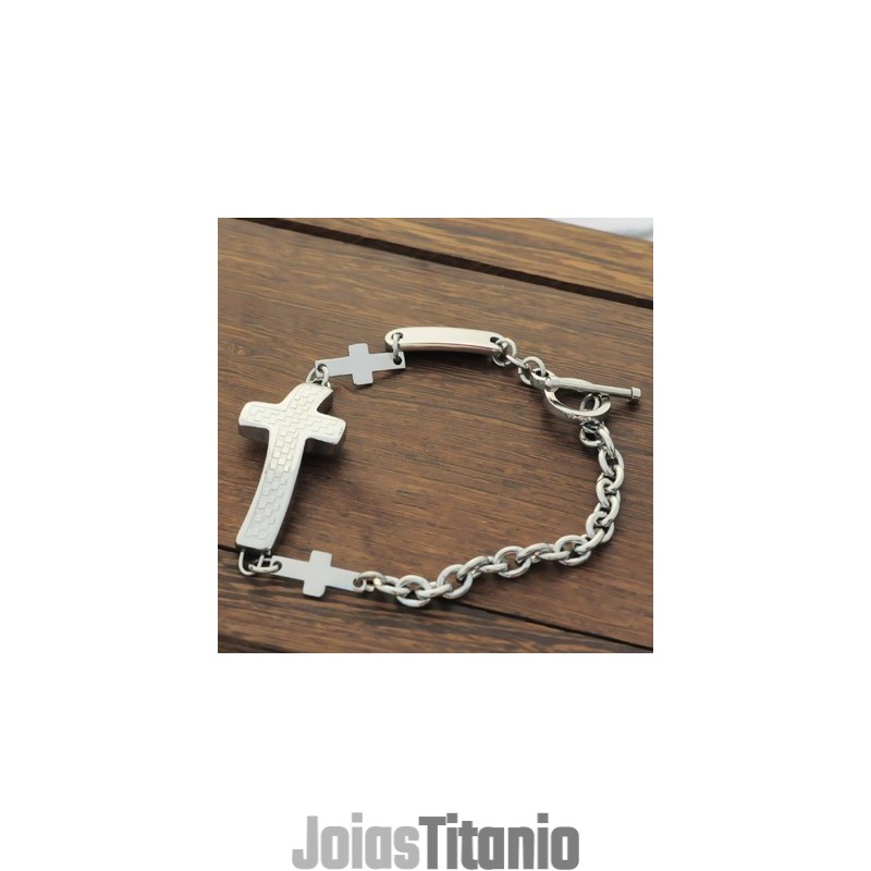 Pulseiras Masculinas De Titânio Com Cruz Pulseiras Masculinas De Titânio Com Cruz