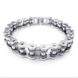 Pulseira De Corrente De Bicicleta Preta De Titânio Masculina