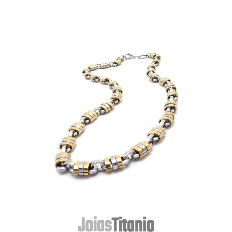 Colar De Titânio Dourado De 22 Polegadas Colar De Titânio Dourado De 22 Polegadas