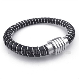Pulseira De Couro Com Cabo Masculino