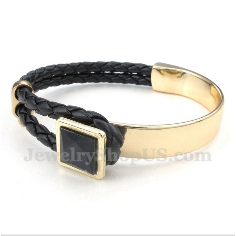 Pulseira Masculina De Couro E Titânio Pulseira Masculina De Couro E Titânio