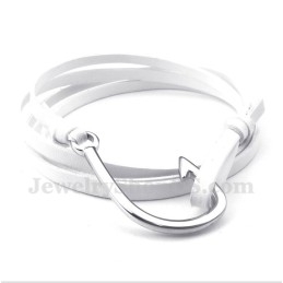 Pulseira Masculina De Couro De Titânio