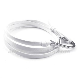 Pulseira Masculina De Couro De Titânio