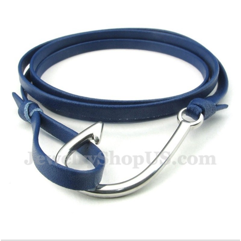 Pulseira Masculina De Couro De Titânio