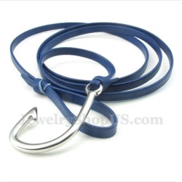 Pulseira Masculina De Couro De Titânio