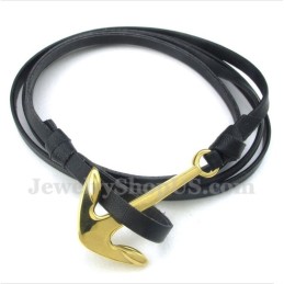 Pulseira Masculina De Couro De Titânio