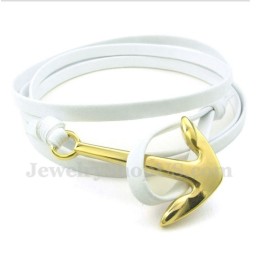 Pulseira Masculina De Couro De Titânio