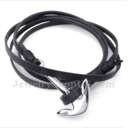 Pulseira Masculina De Couro De Titânio