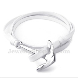 Pulseira Masculina De Couro De Titânio