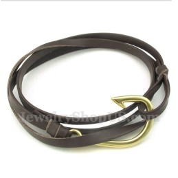 Pulseira Masculina De Couro De Titânio