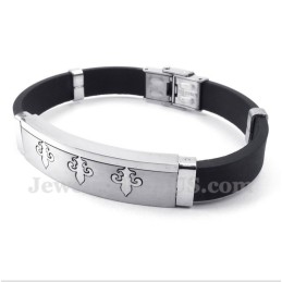 Pulseira De Borracha De Titânio Masculina
