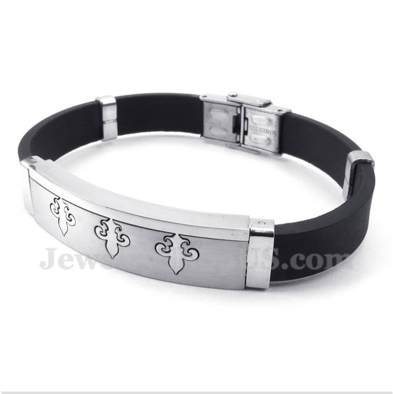 Pulseira De Borracha De Titânio Masculina