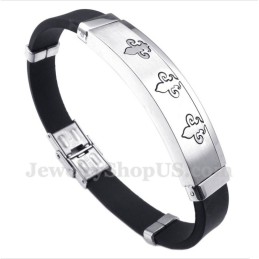 Pulseira De Borracha De Titânio Masculina