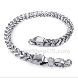 Pulseira Masculina De Titânio E Prata