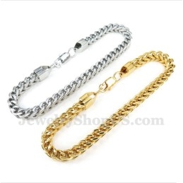 Pulseira Masculina De Titânio Dourado