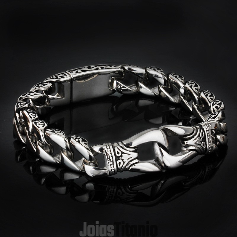 Pulseira De Titânio Masculina Chique À Venda