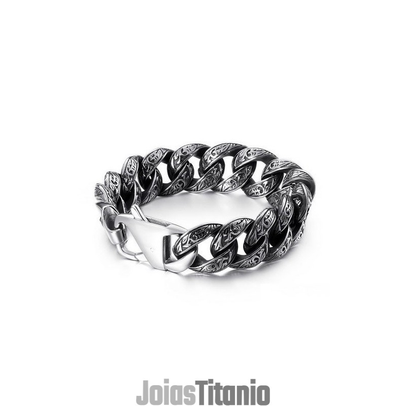 Pulseira Masculina De Titânio Com Fecho Multi-Laços Pulseira Masculina De Titânio Com Fecho Multi-Laços