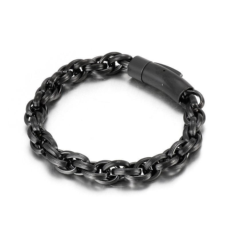 Pulseira De Titânio Estilo Motociclista, Estilo Chique E Simples, Para Homens Pulseira De Titânio Estilo Motociclista, Estilo Chique E Simples, Para Homens