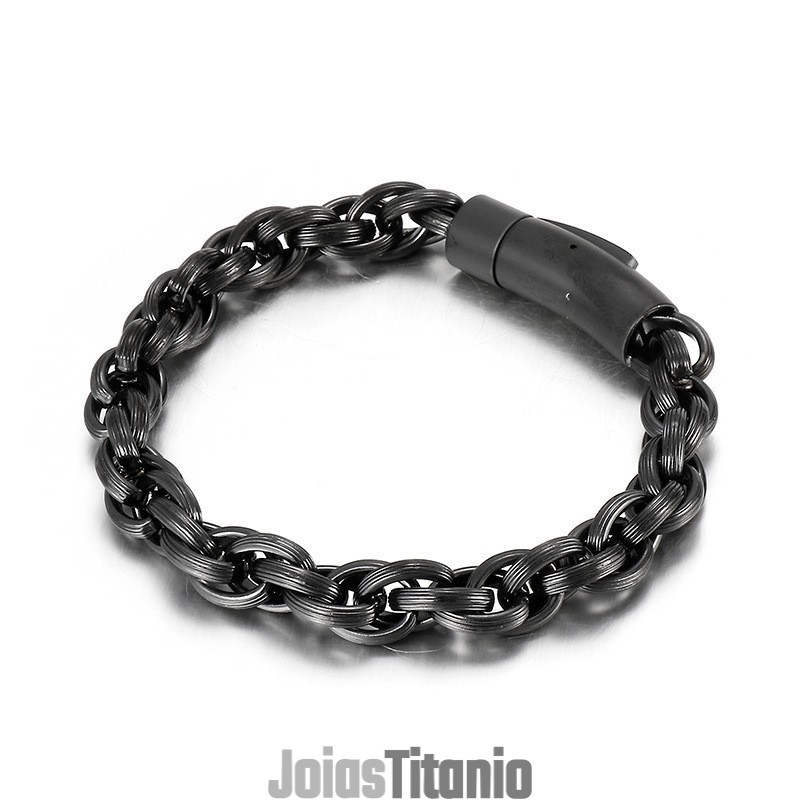 Pulseira Masculina De Titânio Estilo Biker, Estilo Chique E Simples Pulseira Masculina De Titânio Estilo Biker, Estilo Chique E Simples