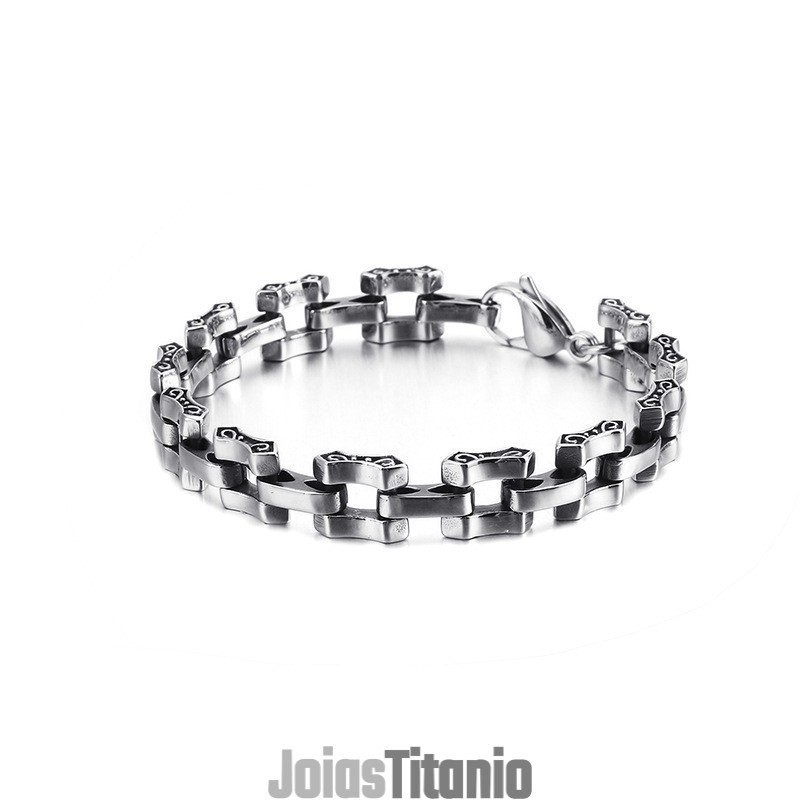 Pulseira Masculina De Titânio Ancient Chic Pulseira Masculina De Titânio Ancient Chic