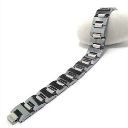 Pulseira Masculina Robusta De Carboneto De Tungstênio Com 16 Mm De Largura