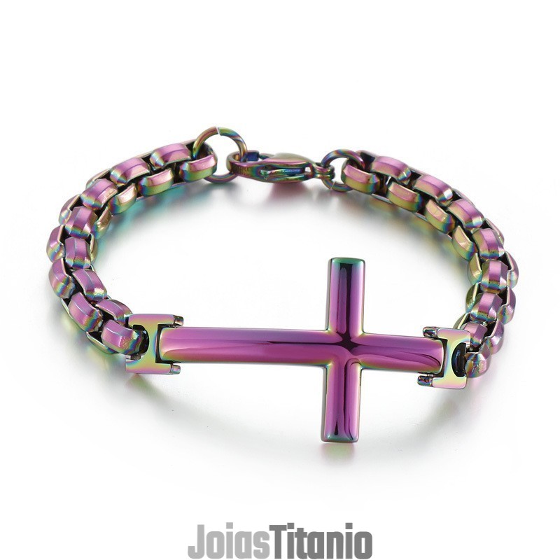 Pulseira Masculina Titanium Tide Pulseira Masculina Titanium Cross Square Acessórios Masculinos Tide Pulseira Masculina Titanium Tide Pulseira Masculina Titanium Cross Square Acessórios Masculinos Tide