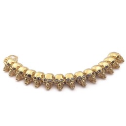 Pulseira De Titânio L Pulseira Masculina De Titânio Com Caveira