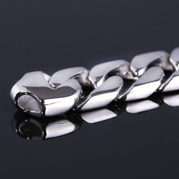Pulseira De Titânio Versão Da Pulseira Da Moda Corrente Cubana Pulseiras Masculinas