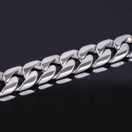 Pulseira De Titânio Versão Da Pulseira Da Moda Corrente Cubana Pulseiras Masculinas