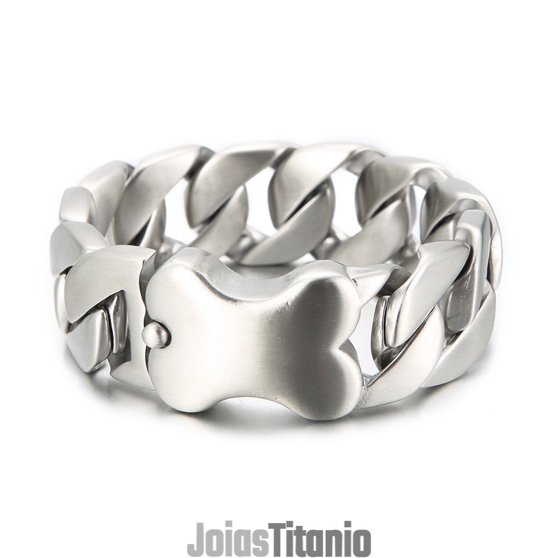 Nova Pulseira Cubana Cool Bones Pulseira Masculina