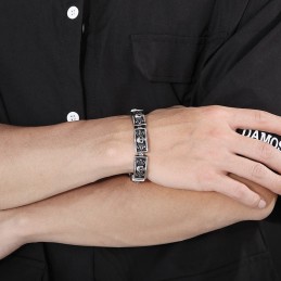 Pulseiras Masculinas De Caveira Com Renda E Vento Chique E Joias Vintage