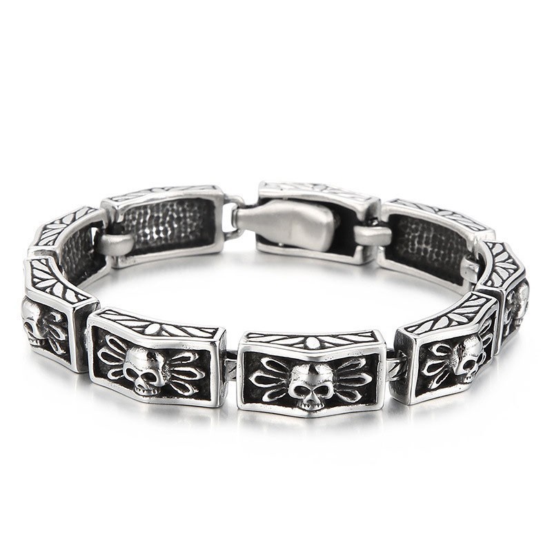 Pulseiras Masculinas De Caveira Com Renda E Vento Chique E Joias Vintage Pulseiras Masculinas De Caveira Com Renda E Vento Chique E Joias Vintage
