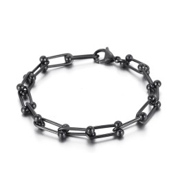 Pulseira De Fivela De Ferradura De Titânio Masculina E Feminina Pulseira De Fivela Em Formato De U