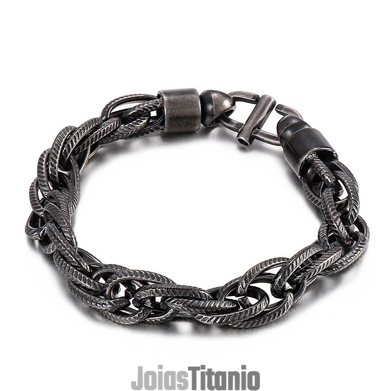 Colar Masculino Oval Com Fecho Em Formato De Raio De Sol E Pulseira De Titânio Colar Masculino Oval Com Fecho Em Formato De Raio De Sol E Pulseira De Titânio