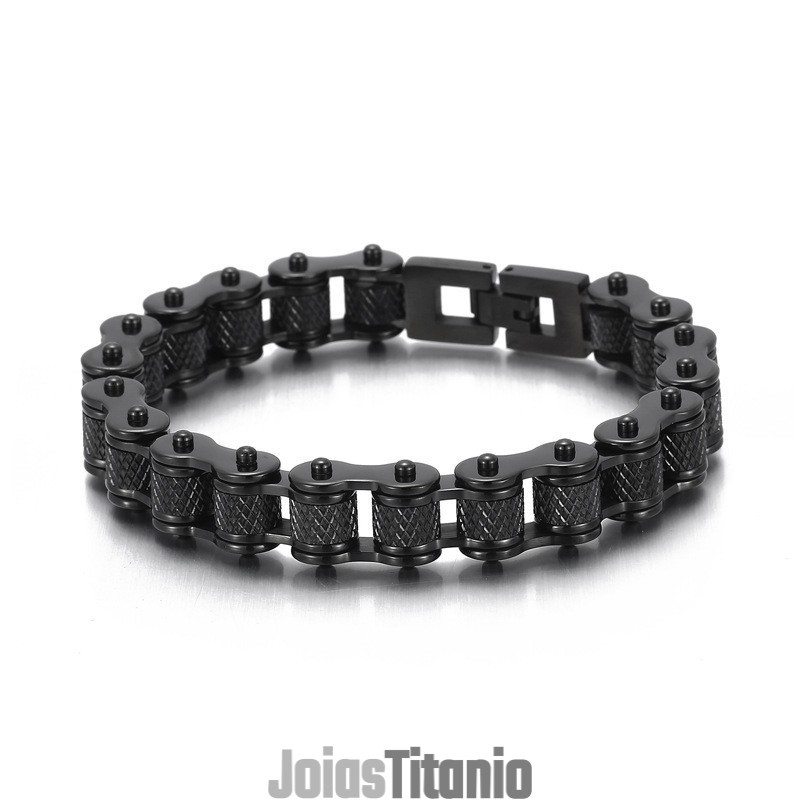 Pulseira De Titânio Estilo Rock & Roll Hip Hop Masculina Pulseira De Titânio Estilo Rock & Roll Hip Hop Masculina
