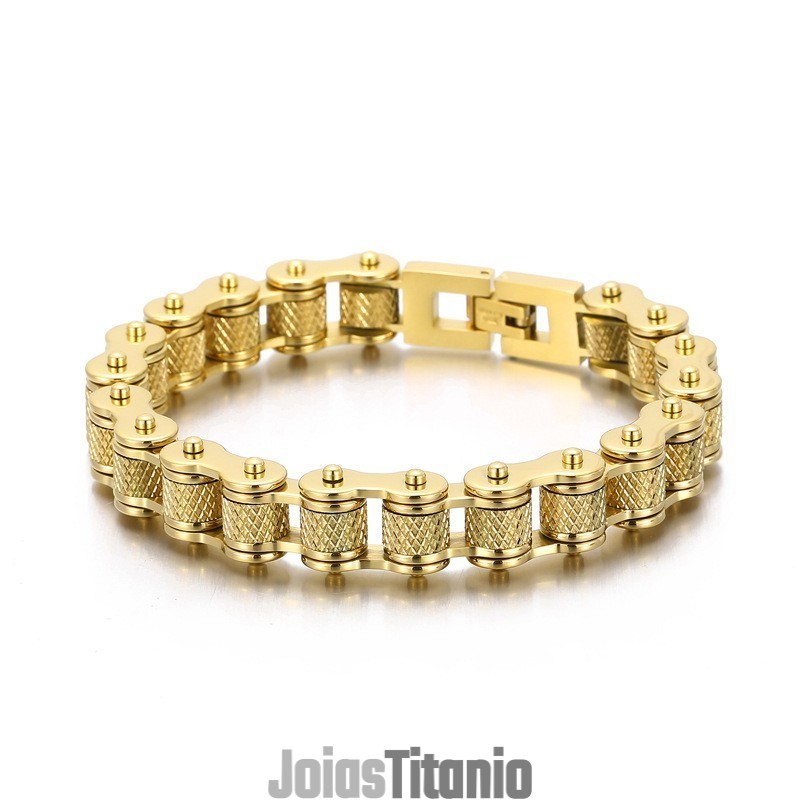 Pulseira De Titânio Estilo Rock Hip Hop Masculina