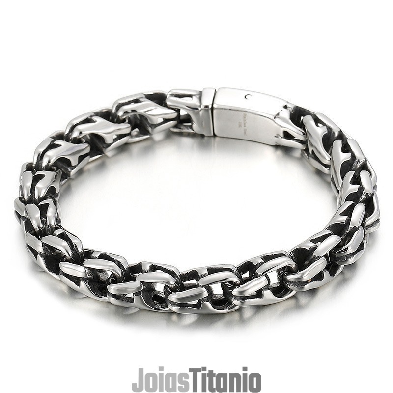 Pulseira De Titânio Vintage Com Padrão Generoso E Popular Pulseira De Titânio Vintage Com Padrão Generoso E Popular