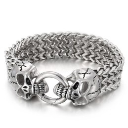 Pulseira De Caveira De Titânio Chique E Moderna À Venda