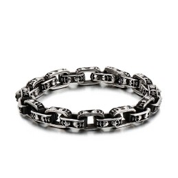 Pulseira De Caveira De Titânio Pulseira De Motociclista Fantasma Chique Joia De Titânio